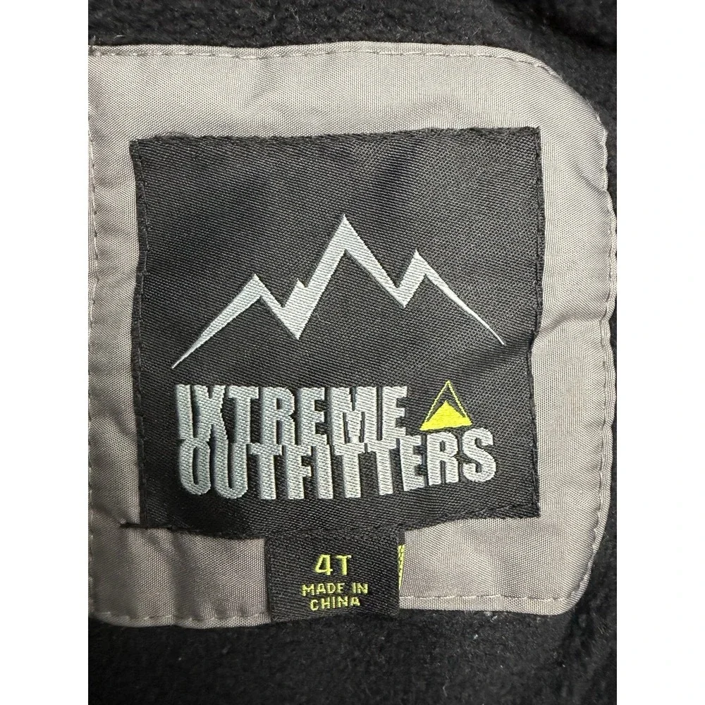 IXTREME Kids 4T Insulated Snowsuit Gray Black Hooded Winter Ski Snow Suit